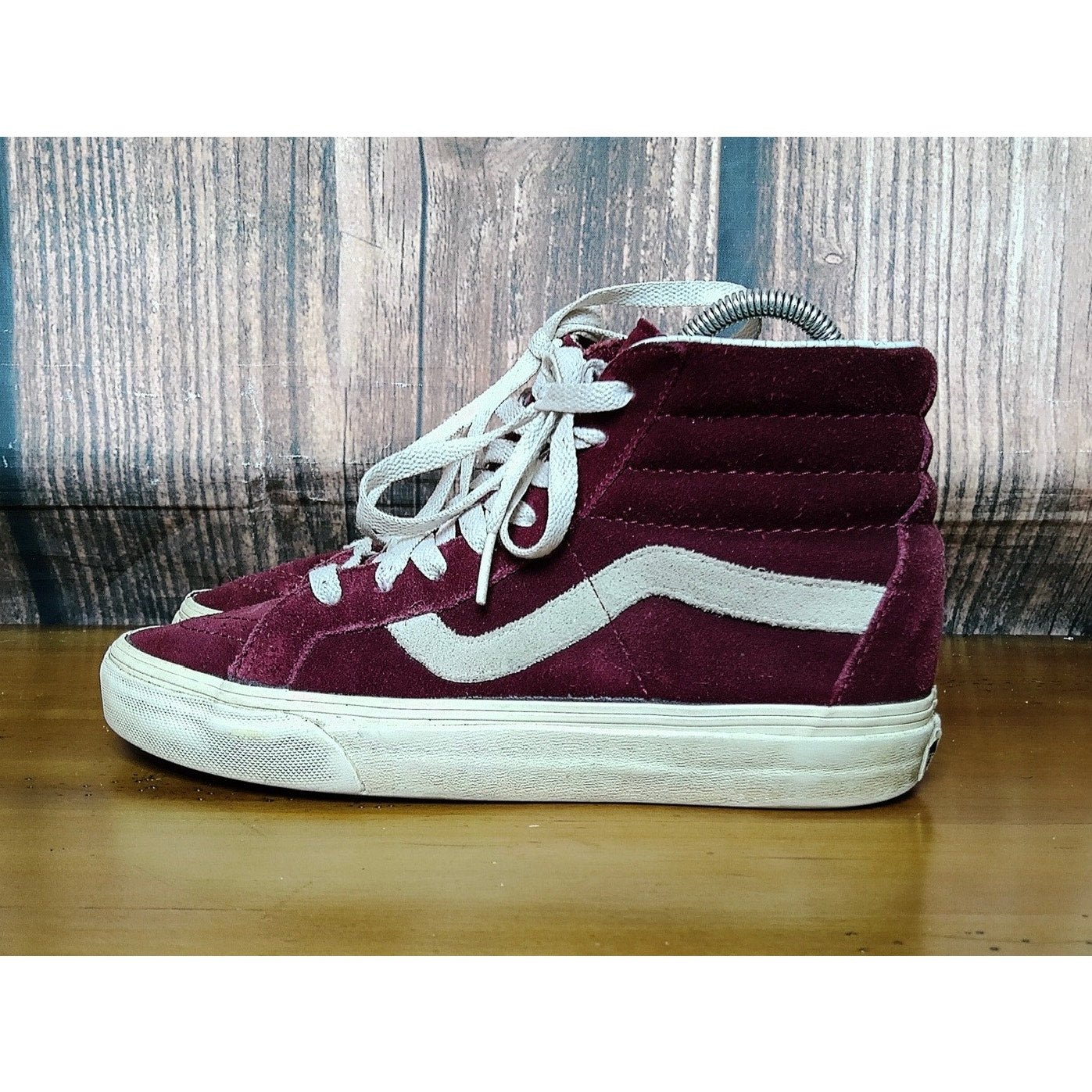 Vans Sk8-Hi High Top Sneakers Burgundy Maroon M5/W6.5