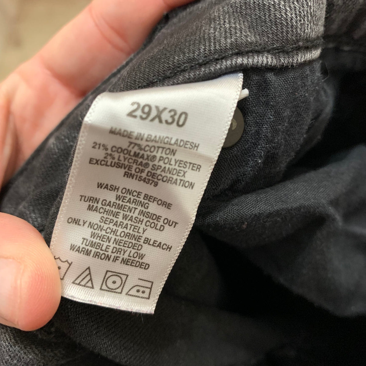 Aéropostale Jeans Womens 29x30 Black Skinny Stretch Raw Hem