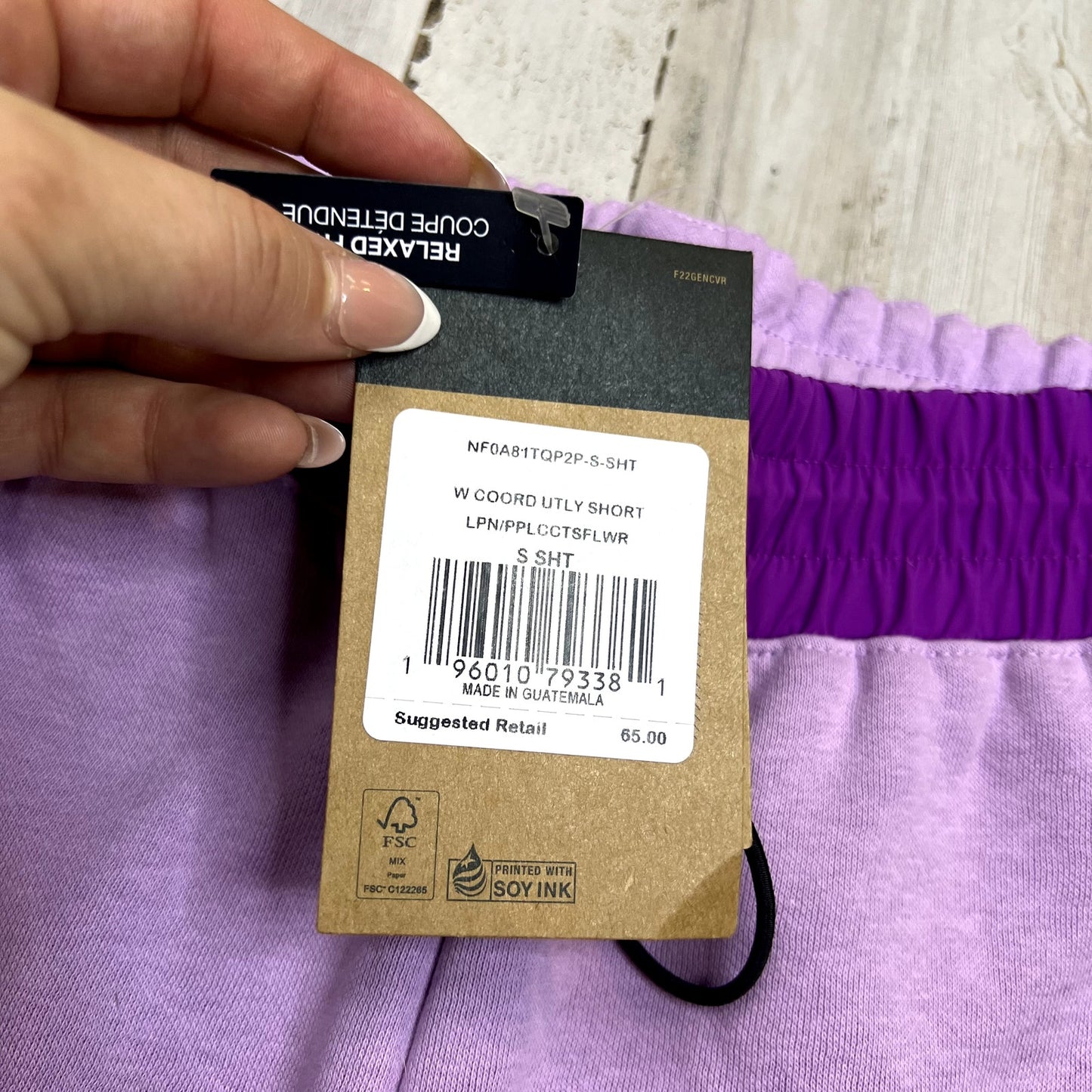 NWT The North Face Women's Small Purple Relaxed Fit Elastic Waist Utility Shorts