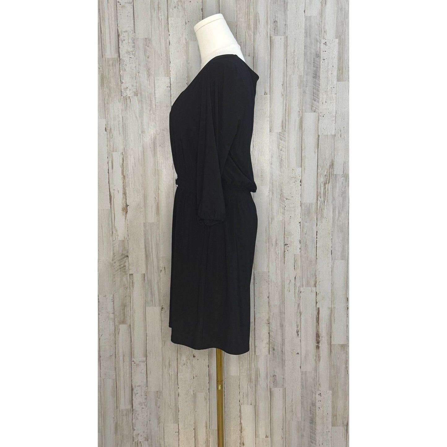 White House Black Market Women's Black Long Sleeve Dress Size Small