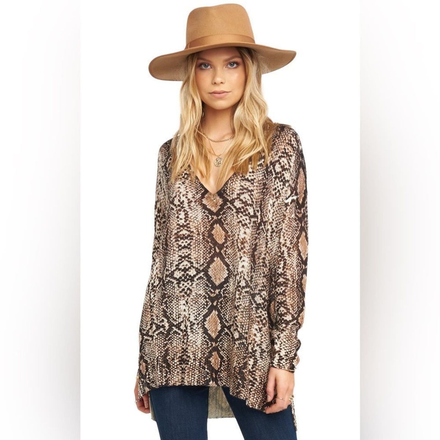 Show Me Your Mumu Snake Print Hug Me Sweater Size XS