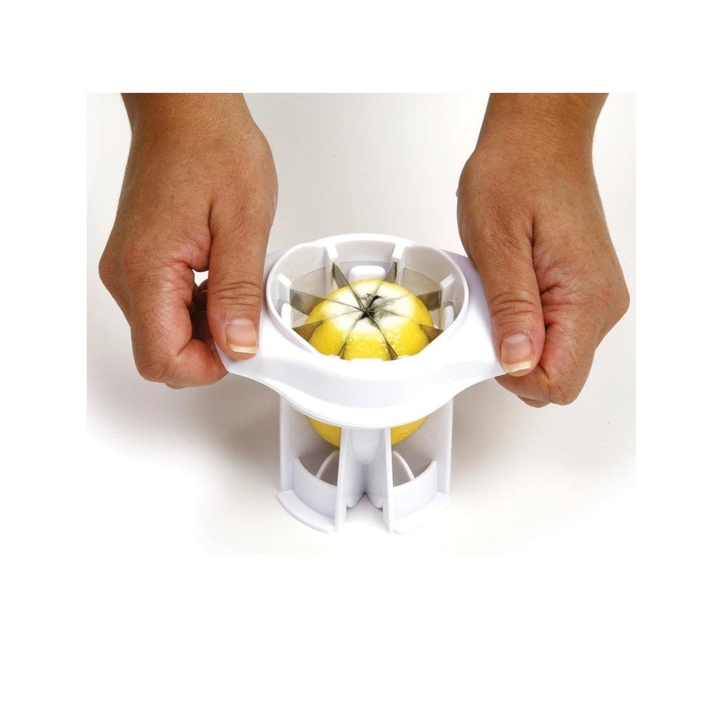 Norpro Lemon Lime Slicer 8-Wedge Citrus Cutter Wedger White