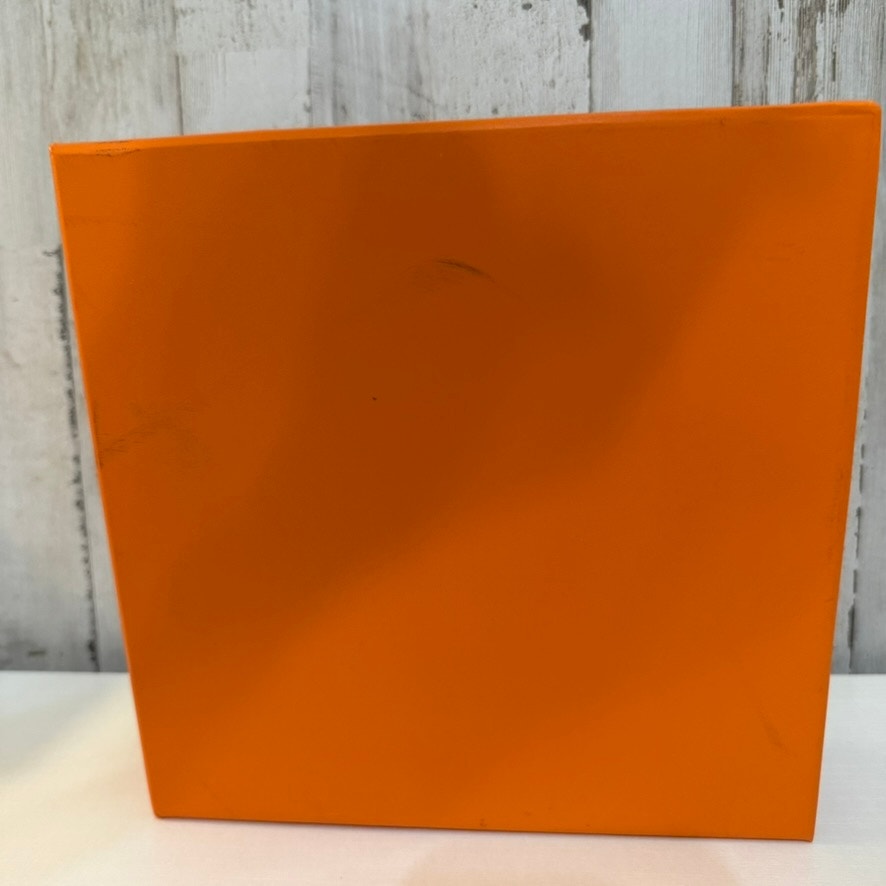 Hermès Gift Box Orange Empty Storage Display Box w/ Lid 8x8x2 in