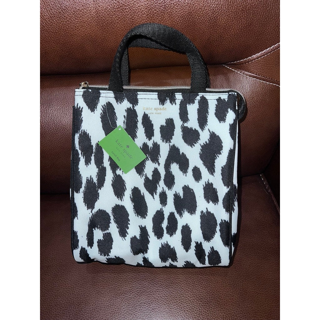 NWT Kate Spade Modern Leopard Print Lunch Bag Tote Unisex Workwear