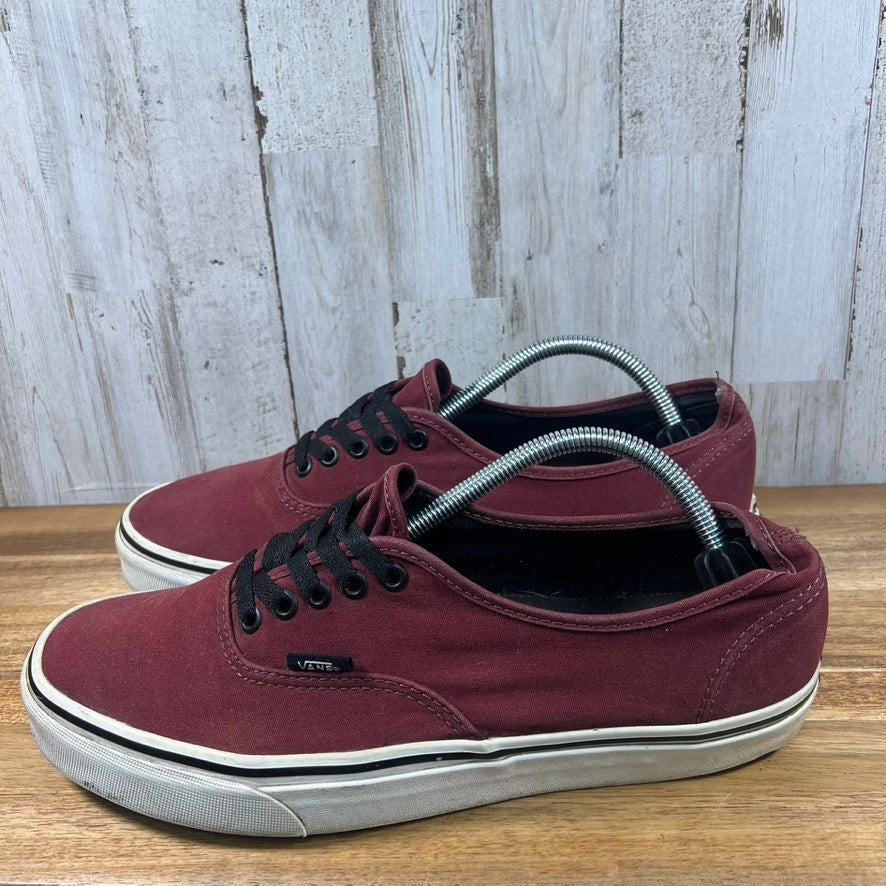 Vans Men's Red Skate Shoes Size 10.5 Lace Up Casual Sneakers