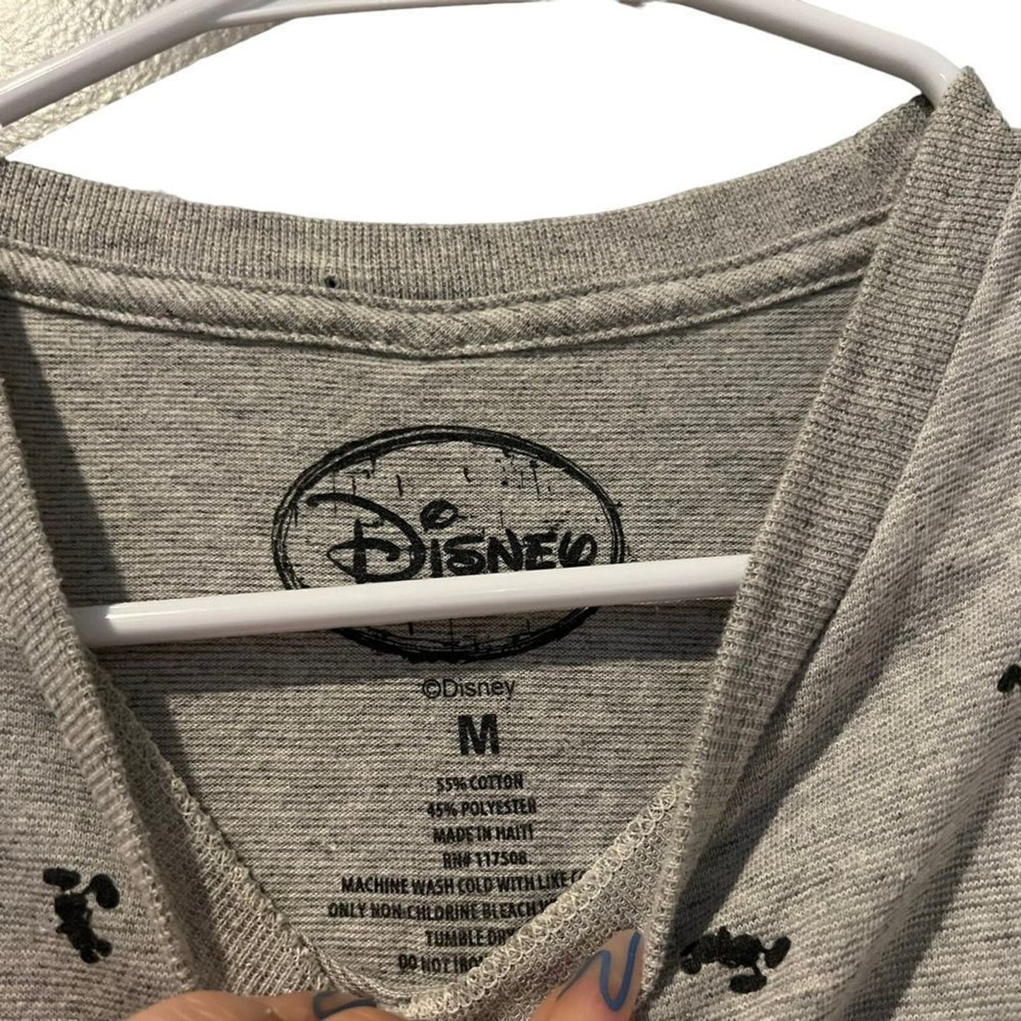 Disney All Over Print Mickey Mouse Grey T Shirt Men's Size Medium