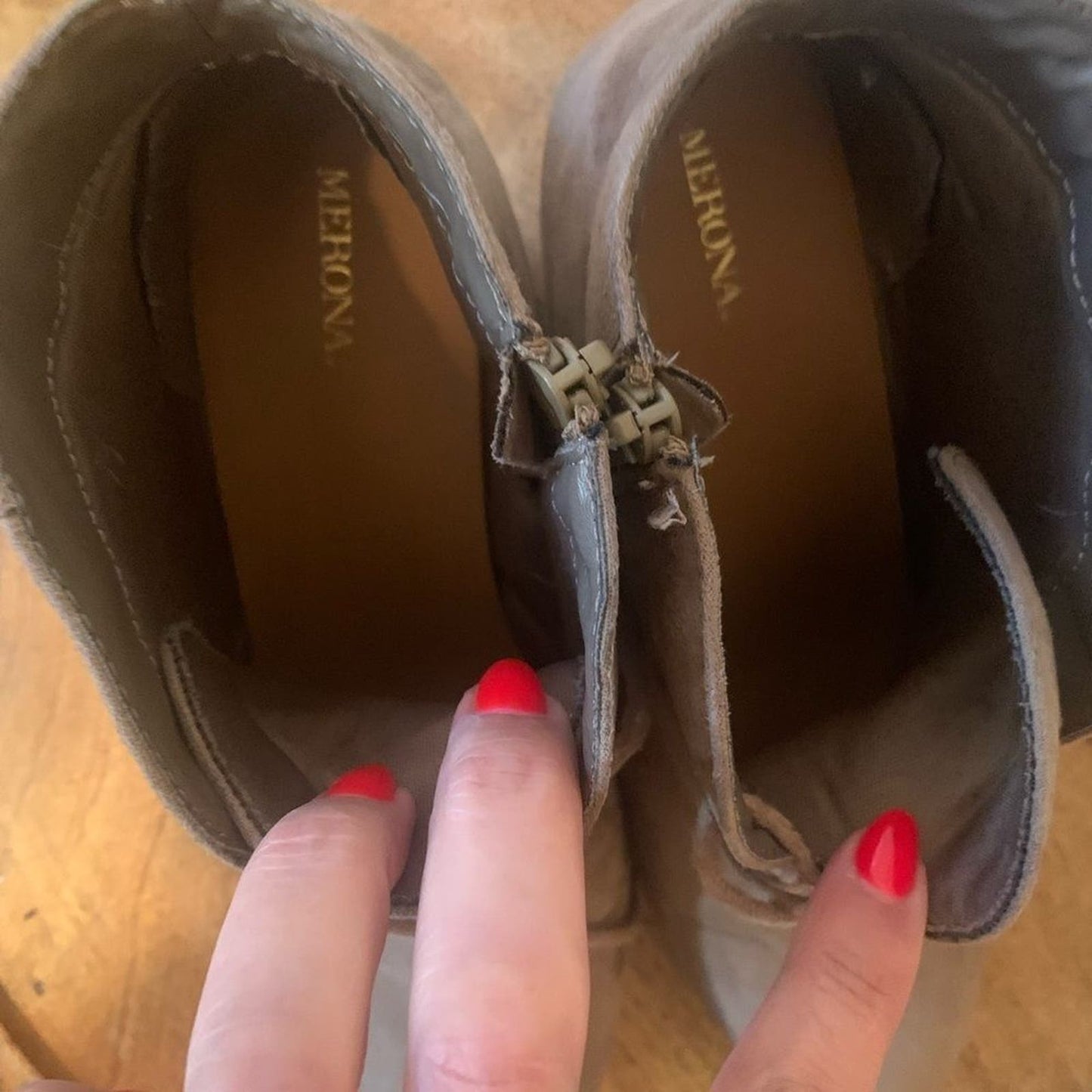 Merona Tan Faux Suede Booties - 10M