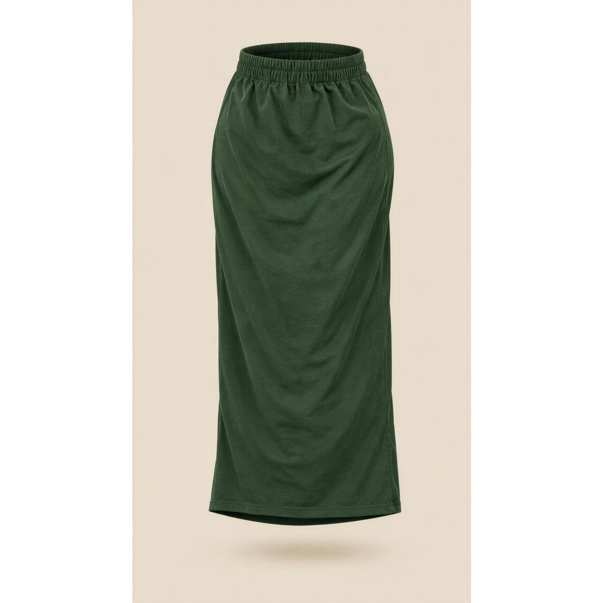 NWT Pretty Little Thing Green Jersey Midi Skirt Size 2