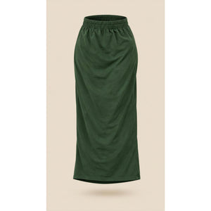 NWT Pretty Little Thing Green Jersey Midi Skirt Size 2