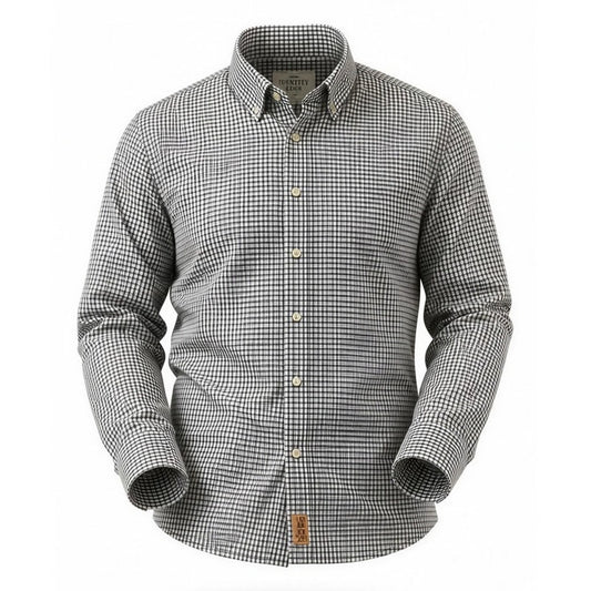 Peter Millar Button-Down Shirt Men's 2XL Blue/White Check Long Sleeve