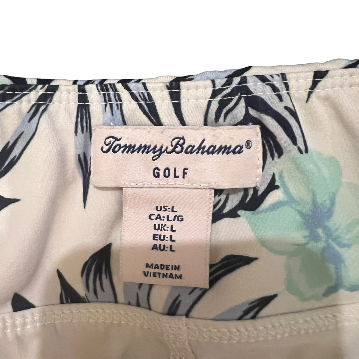 Tommy Bahama Women's Large Blue/White/Green Floral Palm Leaf Golf Skirt / Skort