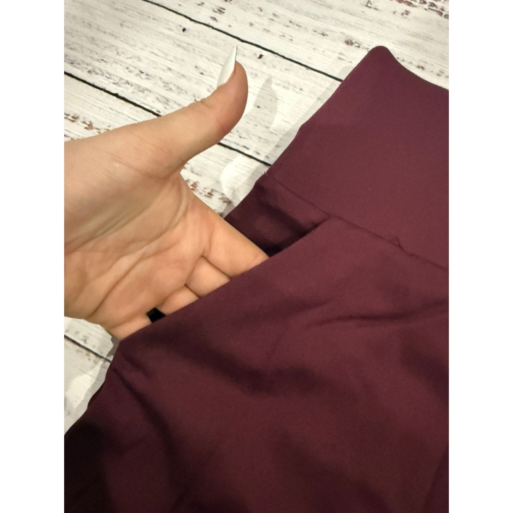 APT.9 Skirt Womens Size M Burgundy Pull-On Stretch Knit Pencil Workwear