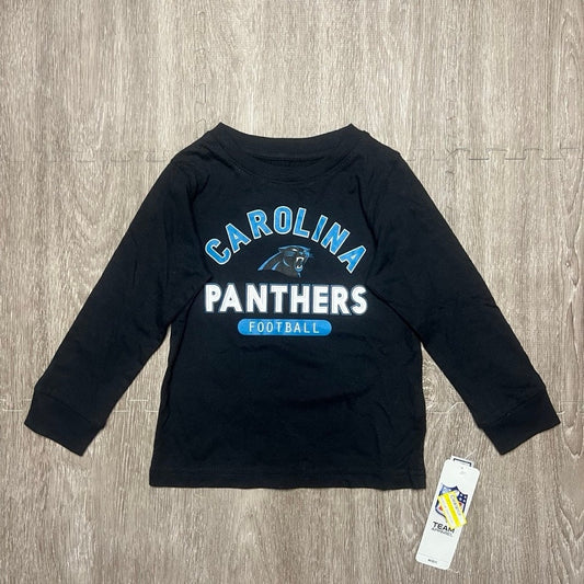 NWT NFL Carolina Panthers Kids Toddler 3T Long Sleeve Graphic T-Shirt Black