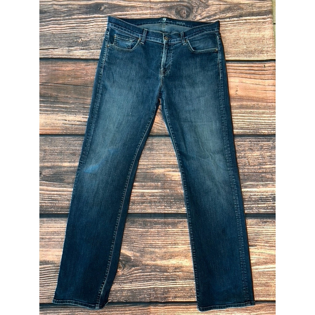 7 For All Mankind Austyn Men's Relaxed Jeans Blue Size 36