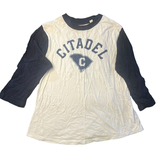 The Citadel 3/4 Sleeve Raglan Unisex Baseball Tee Size Medium