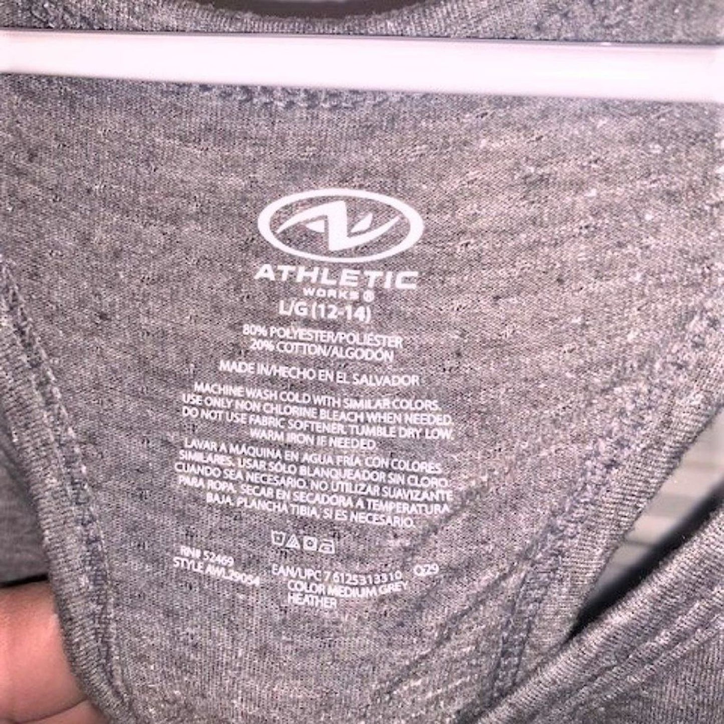 Grey active performance tank top L