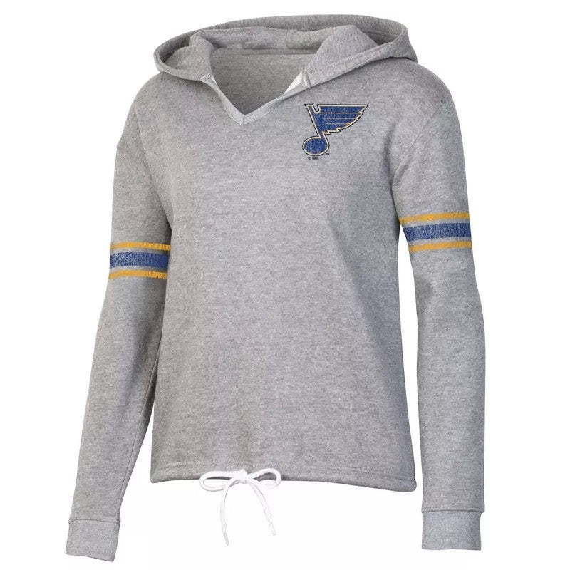 NWT St. Louis Blues Women's Fleece Hooded Sweatshirt Blue Size Large Pullover