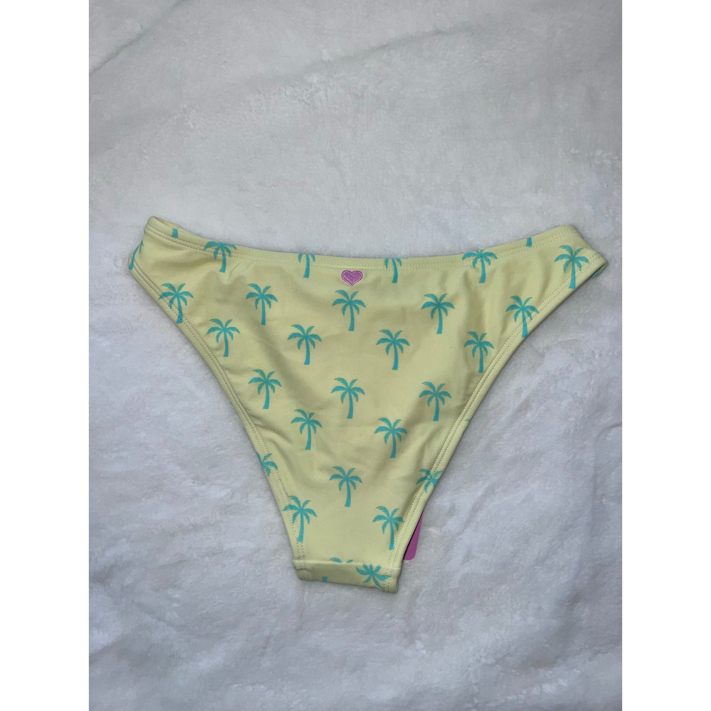 NWT Stoney Clover Lane x Target Palm Tree High-Leg Bikini Bottoms XXS Yellow