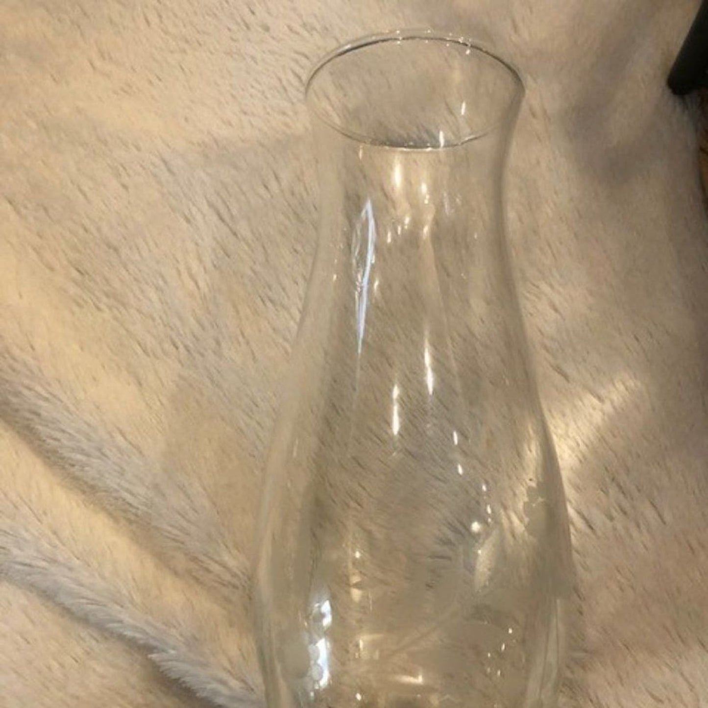 Set 2 etched glass vases