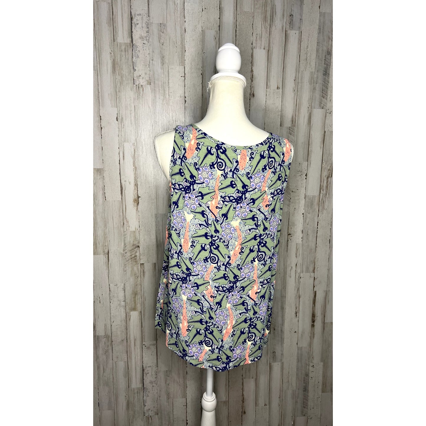 FLAX by Jeanne Engelhart Women's Floral Tank Top Small Multicolor Summer