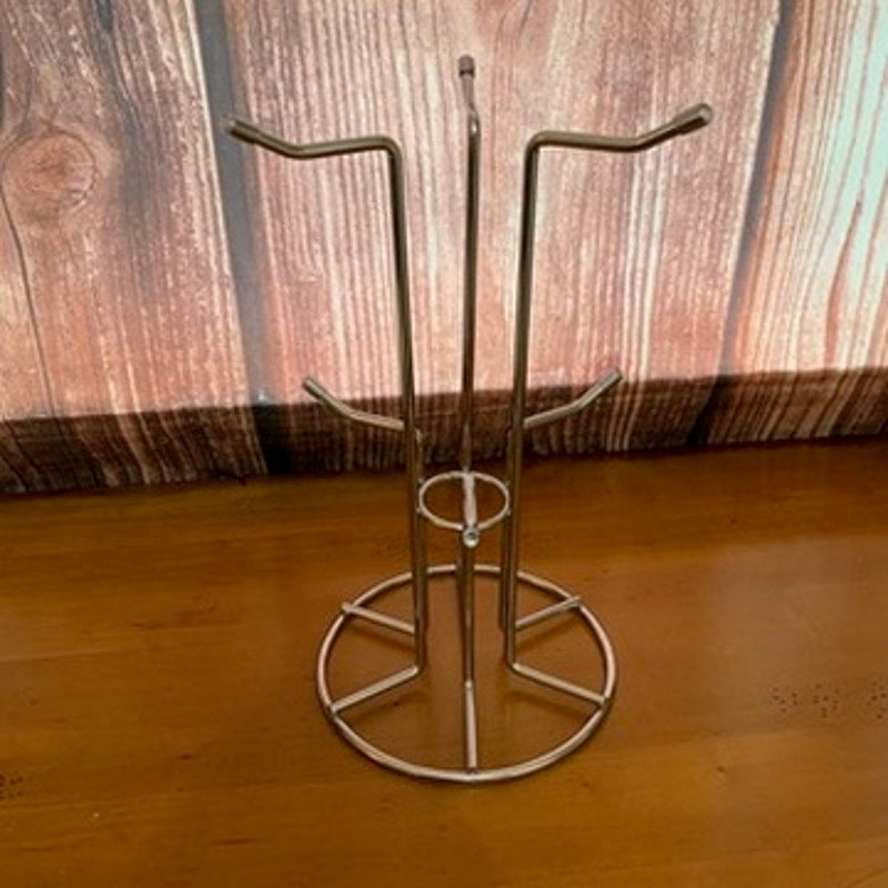 Wudkey Mug Tree Stand Holder Rack Silver 12in Coffee Cup 6
