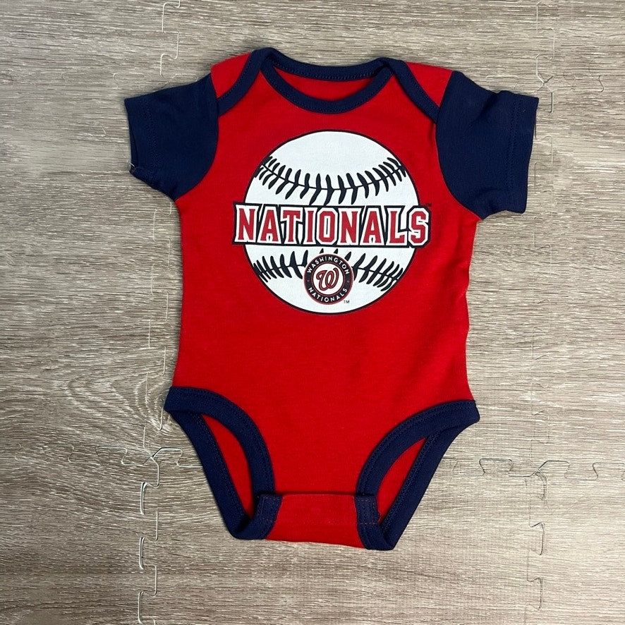 NWT Washington Nationals Infant Unisex 3-Piece Bodysuit Set Multicolor