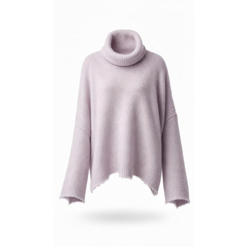 Topshop Sweater Womens US 12 Lavender Cowl Neck Oversized