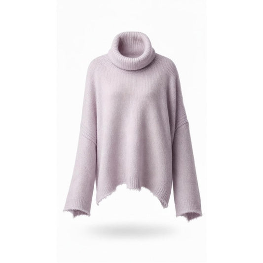 Topshop Sweater Womens US 12 Lavender Cowl Neck Oversized