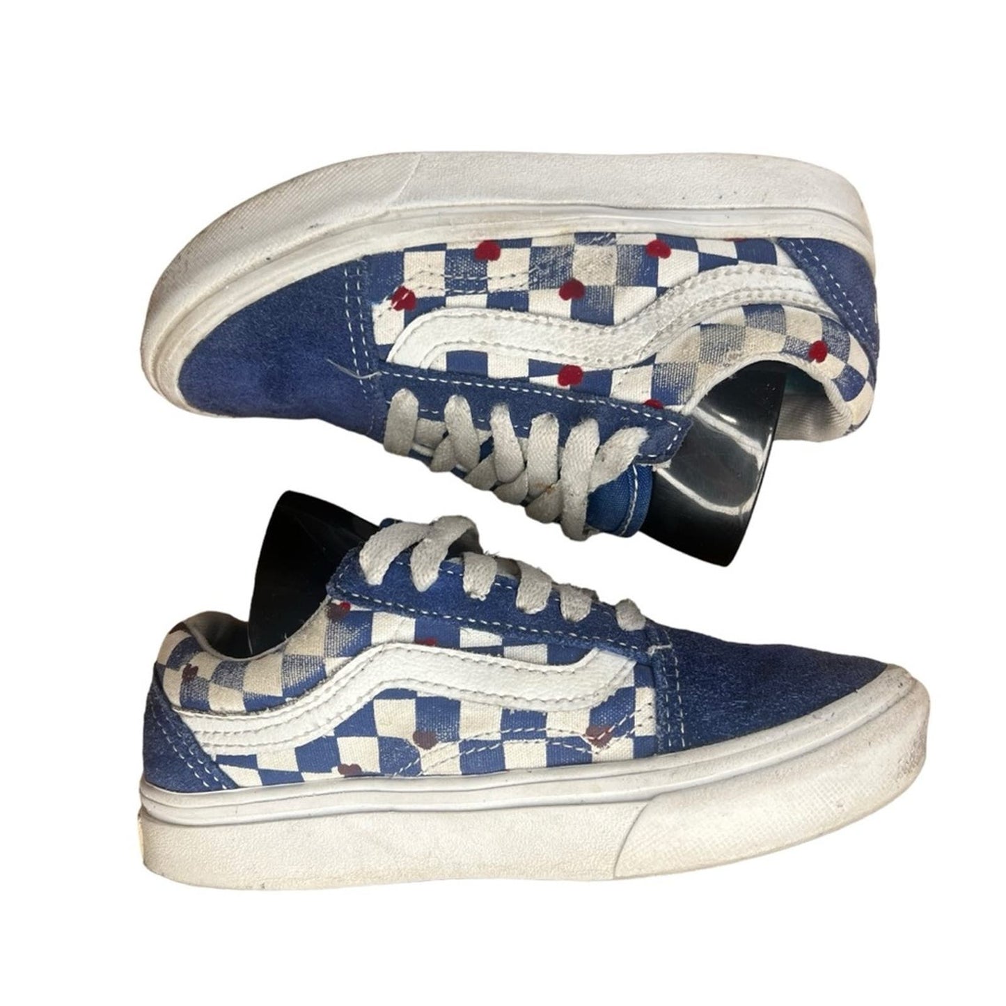 VANS Autism Awareness ComfyCush Old Skool Kids Blue & White Shoes - Size 11.5