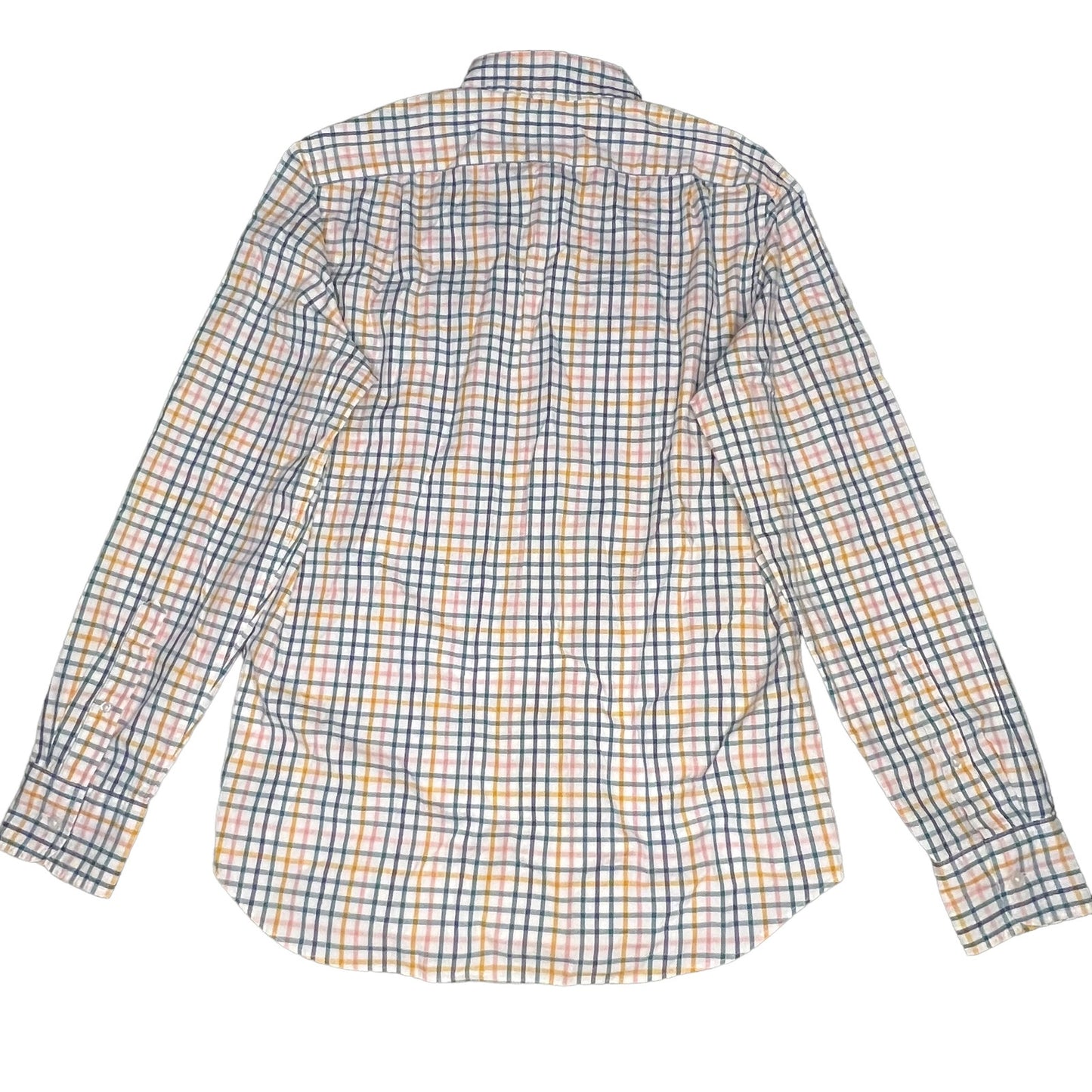 J.CREW Men's Small Plaid Flex Washed Long Sleeve Multicolored Button-Up Shirt