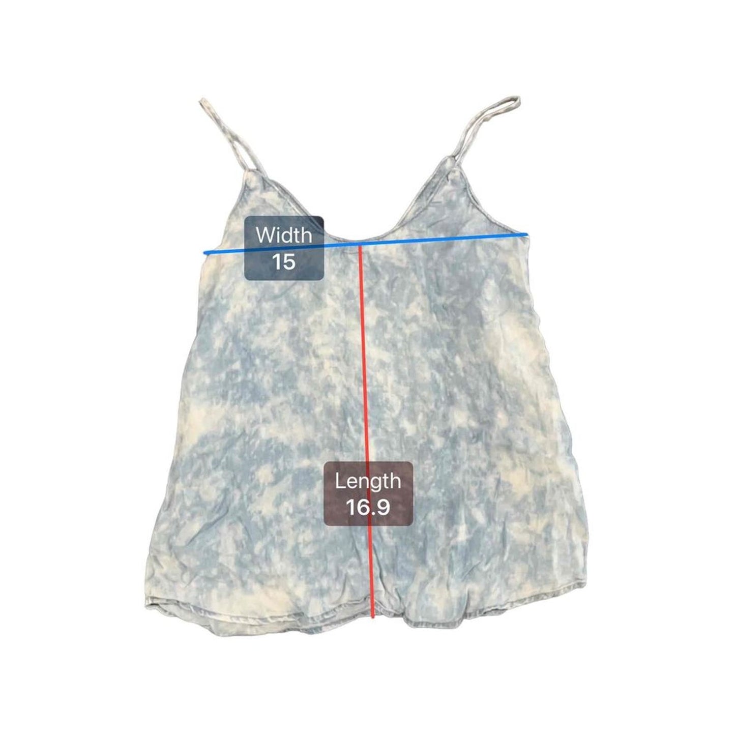 Cloth & Stone Anthropologie Adjustable Straps Scoop Neck Tie-Dye Tank Size Small
