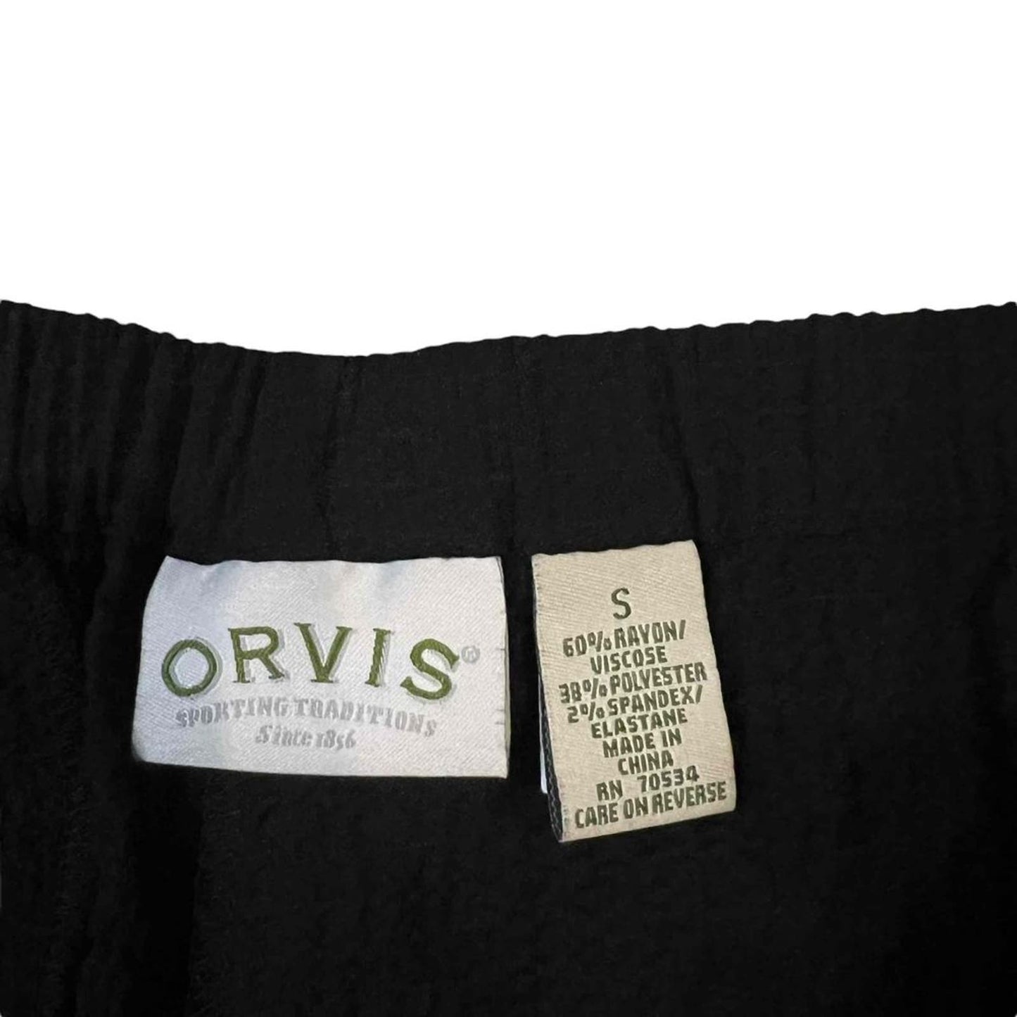 Orvis Women's Black Textured Wide-Leg Pants Long Sleeve Outfit Set Size Small