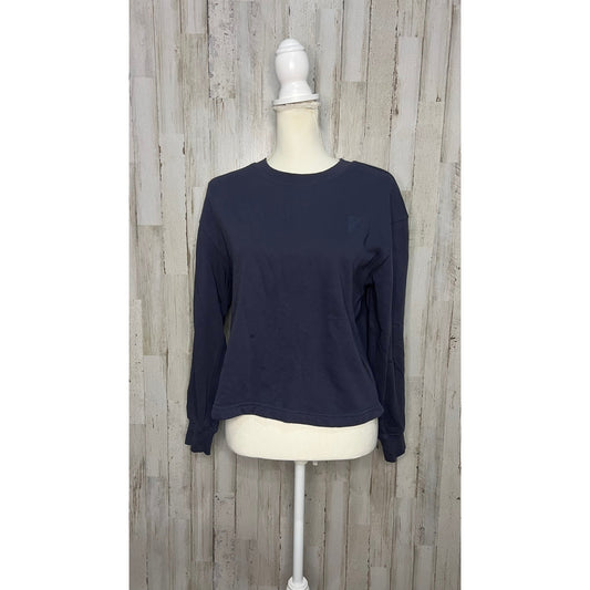 Fabletics Women's XS Navy Blue Long Sleeve Crew Neck Sweatshirt