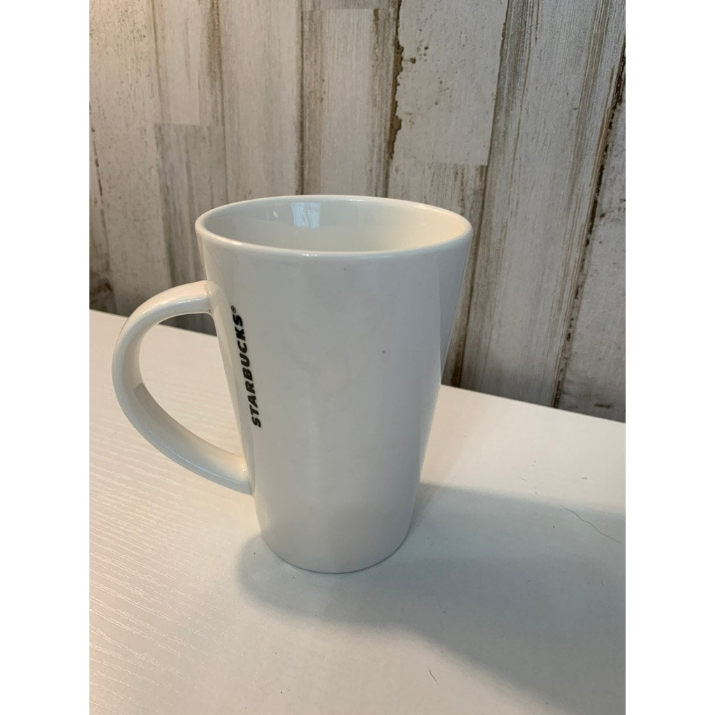 Starbucks Coffee Mug Cup White Green Mermaid Logo 12 fl oz