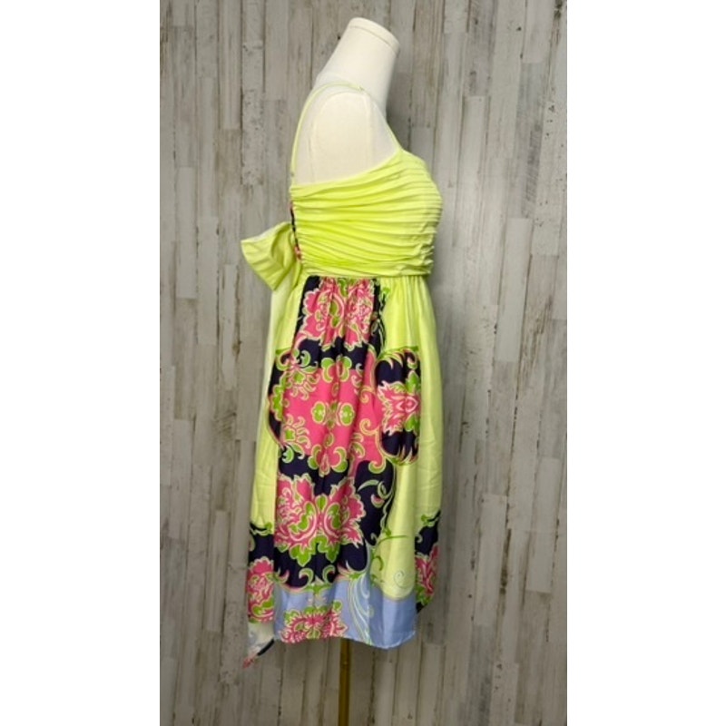 NWT Delfi Collective Ava Dress Medium Yellow Floral Print Mini Party Sleeveless