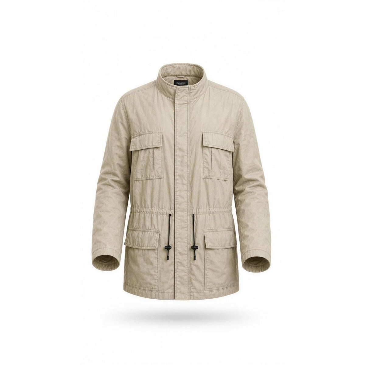 Signature Collection Jacket Mens 2XL Beige Utility Military Field Coat
