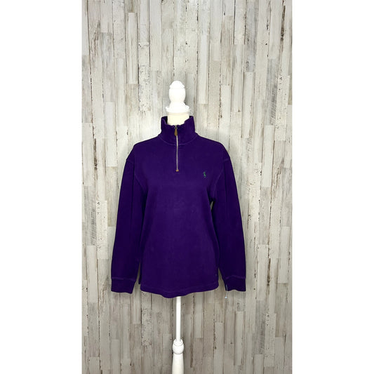 Polo Ralph Lauren Men's Medium Purple 1/4 Zip Pullover Sweatshirt