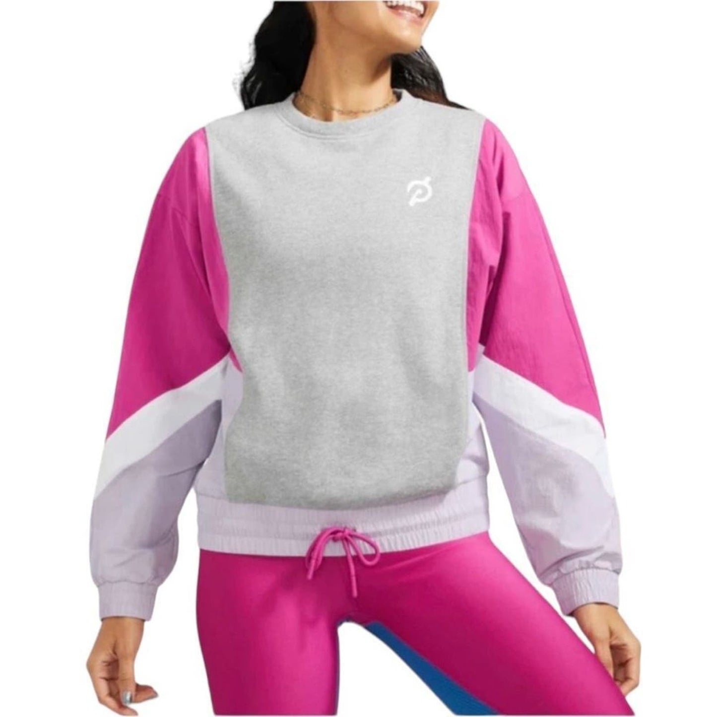 NWT Peloton Colorblock Pullover Sweatshirt Size Medium