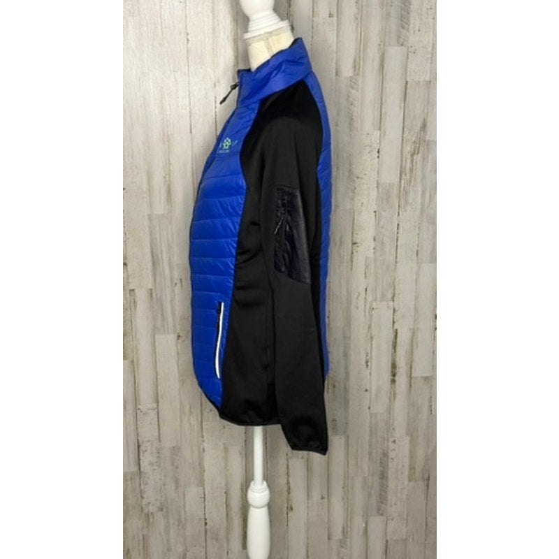 Elevate Women's Blue Hybrid Insulated Jacket Size Med Full-Zip Casual Mid-Length