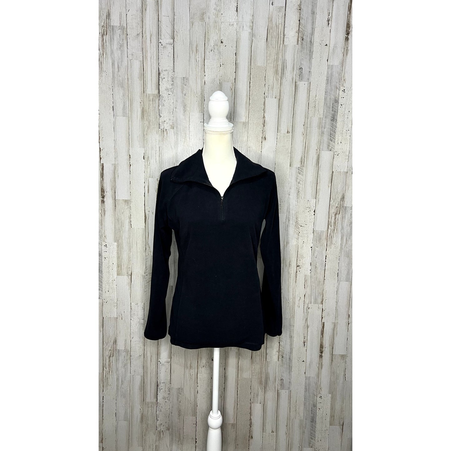 Columbia Women's Black 1/2 Zip Fleece Pullover Size Medium Casual Top