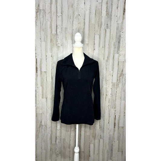 Columbia Women's Black 1/2 Zip Fleece Pullover Size Medium Casual Top