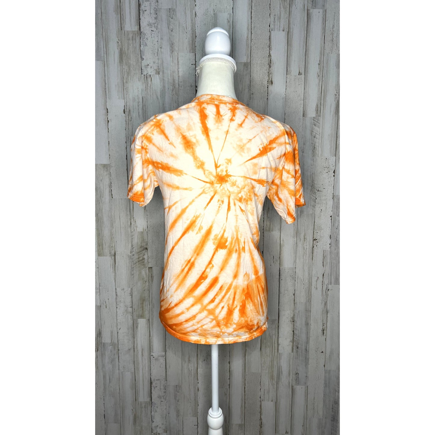 Women's Clemson Tigers Orange Tie-Dye T-Shirt Size Small Short Sleeve Casual