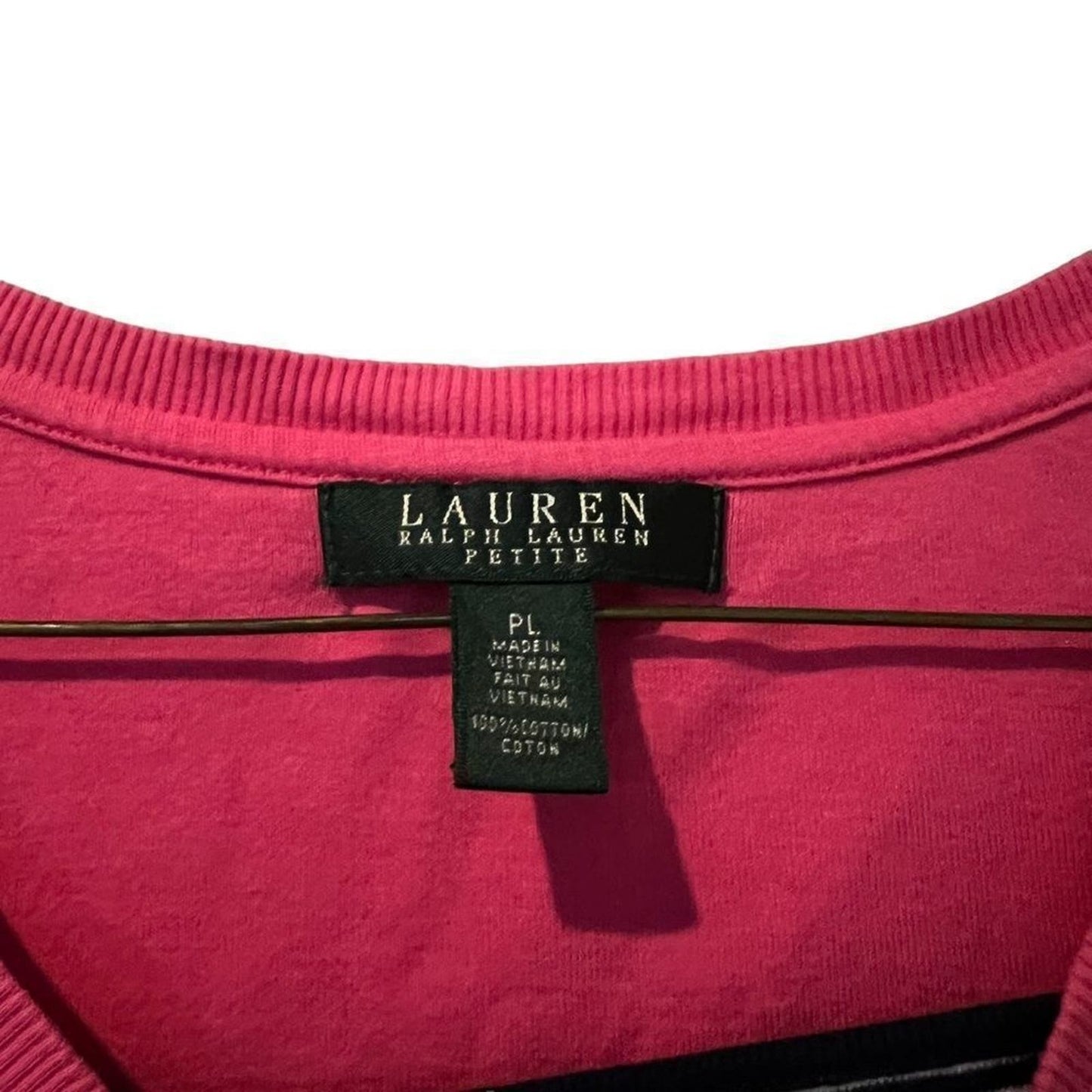 Lauren Ralph Lauren Pink 3/4 Sleeve Blouse Size Large