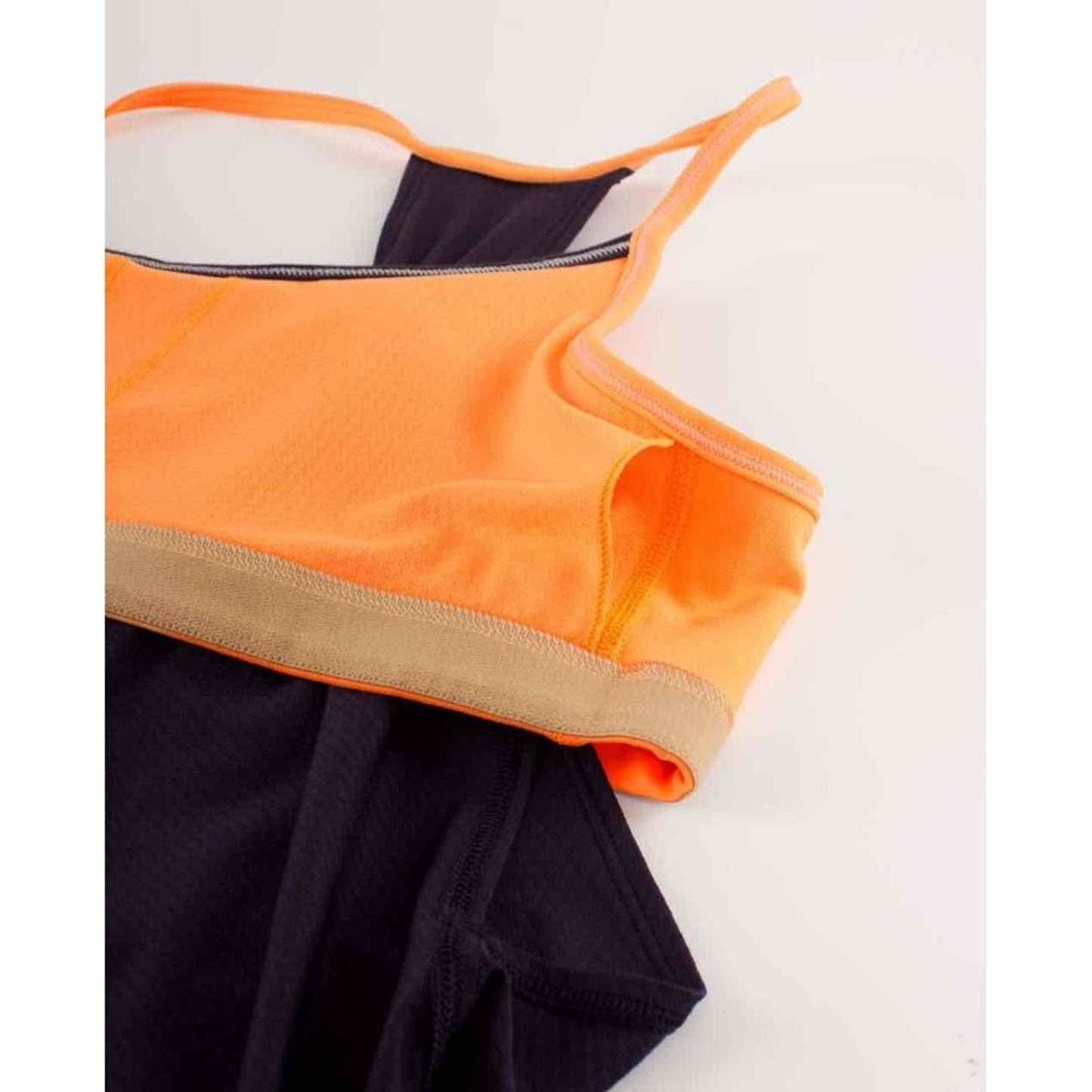 Lululemon Women's 4 No Limits Tank Top - Black Swan / Creamsicle Pop