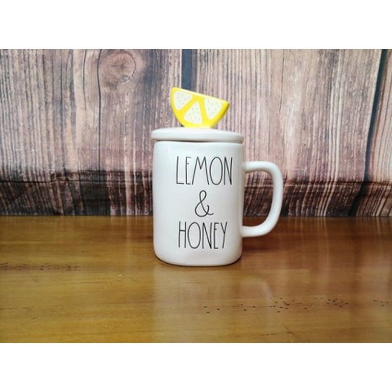 Rae Dunn Tea Infuser Mug w/ Lid Lemon & Honey White Kitchen
