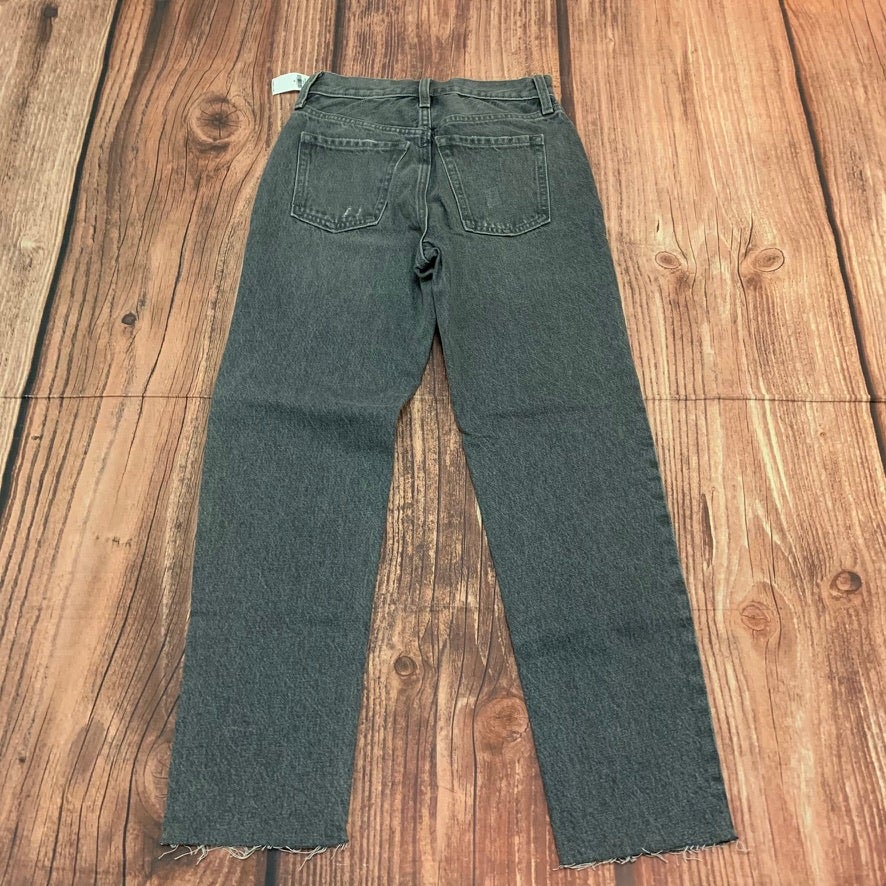 NWT Old Navy Jeans Womens Size 00 Gray Sky-Hi Straight