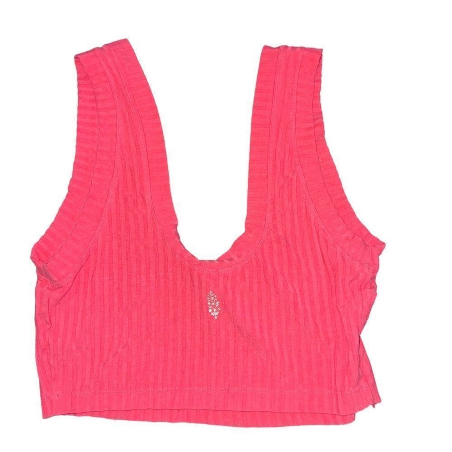 Free People Movement Ribbed Crop Tank Pink Size Small