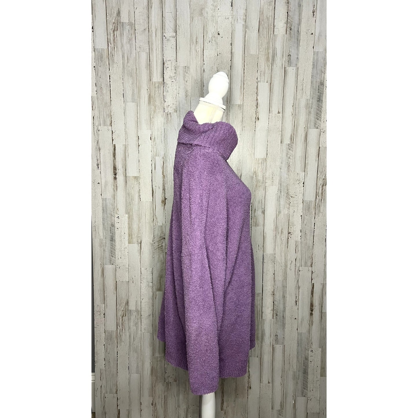 Fashion Nova Women's Plus 1X Purple Cowl Neck Pullover Sweater
