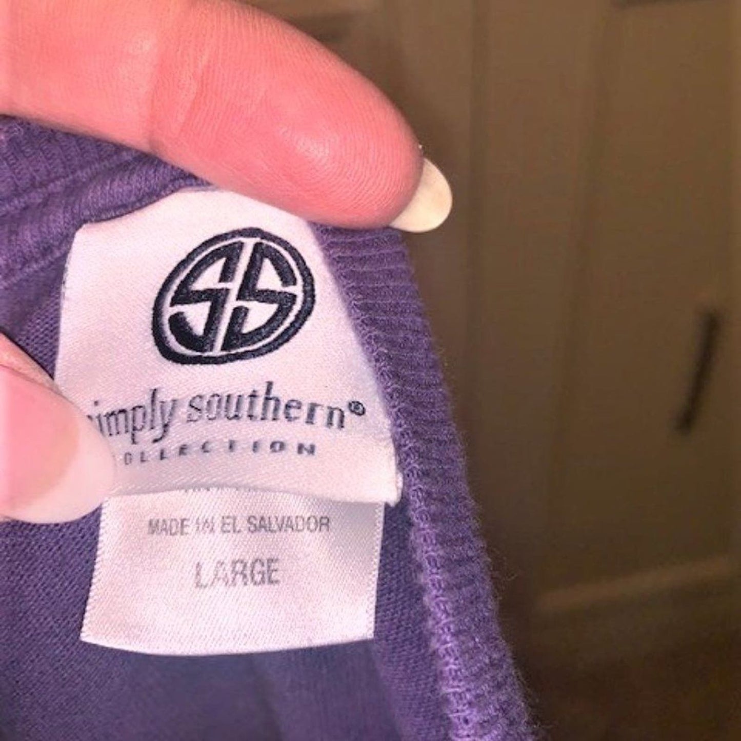 Simply Southern purple long sleeve tee EUC