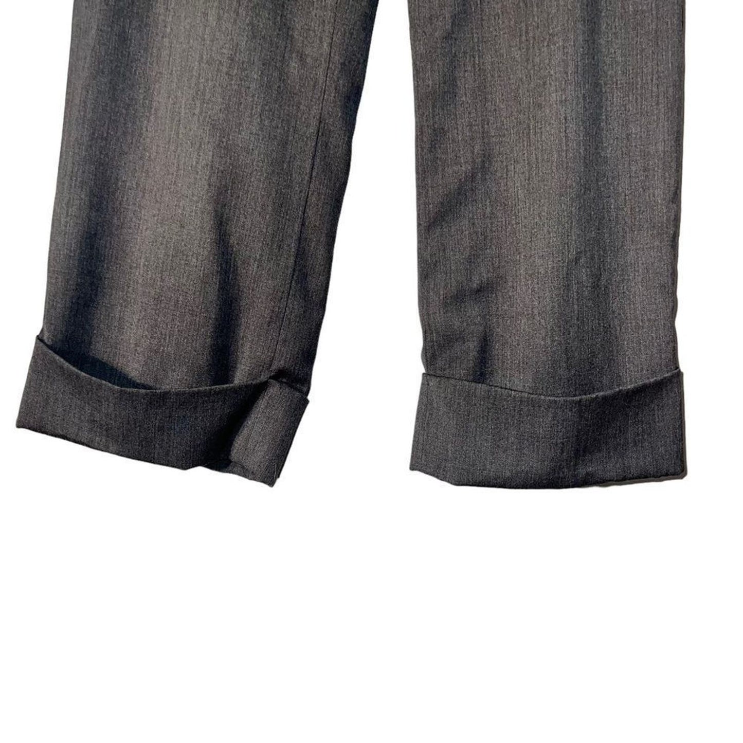 Banana Republic Martin Cuffed Wide Leg Capris Stretch Size 0 Grey Heathered EUC